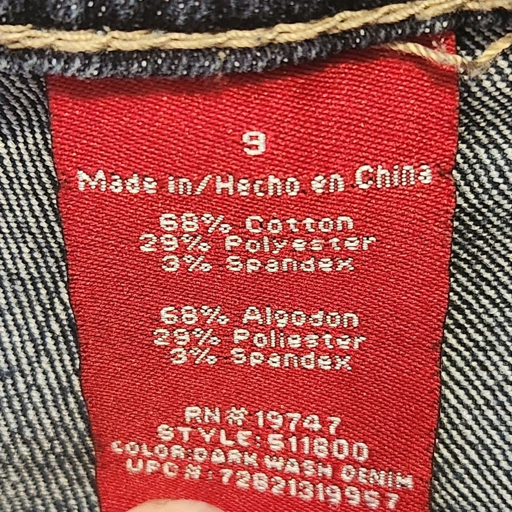 Red Rivet Denim Jeans Women's/Jr. 9 Dark Wash Bootcut‎ Embellished Y2K Mid Rise